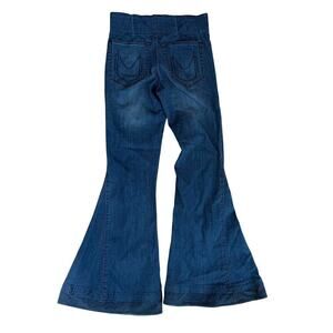 Show Me Your Mumu Berkeley Bells in Ocean Pull On Denim Bell Bottoms Size Medium